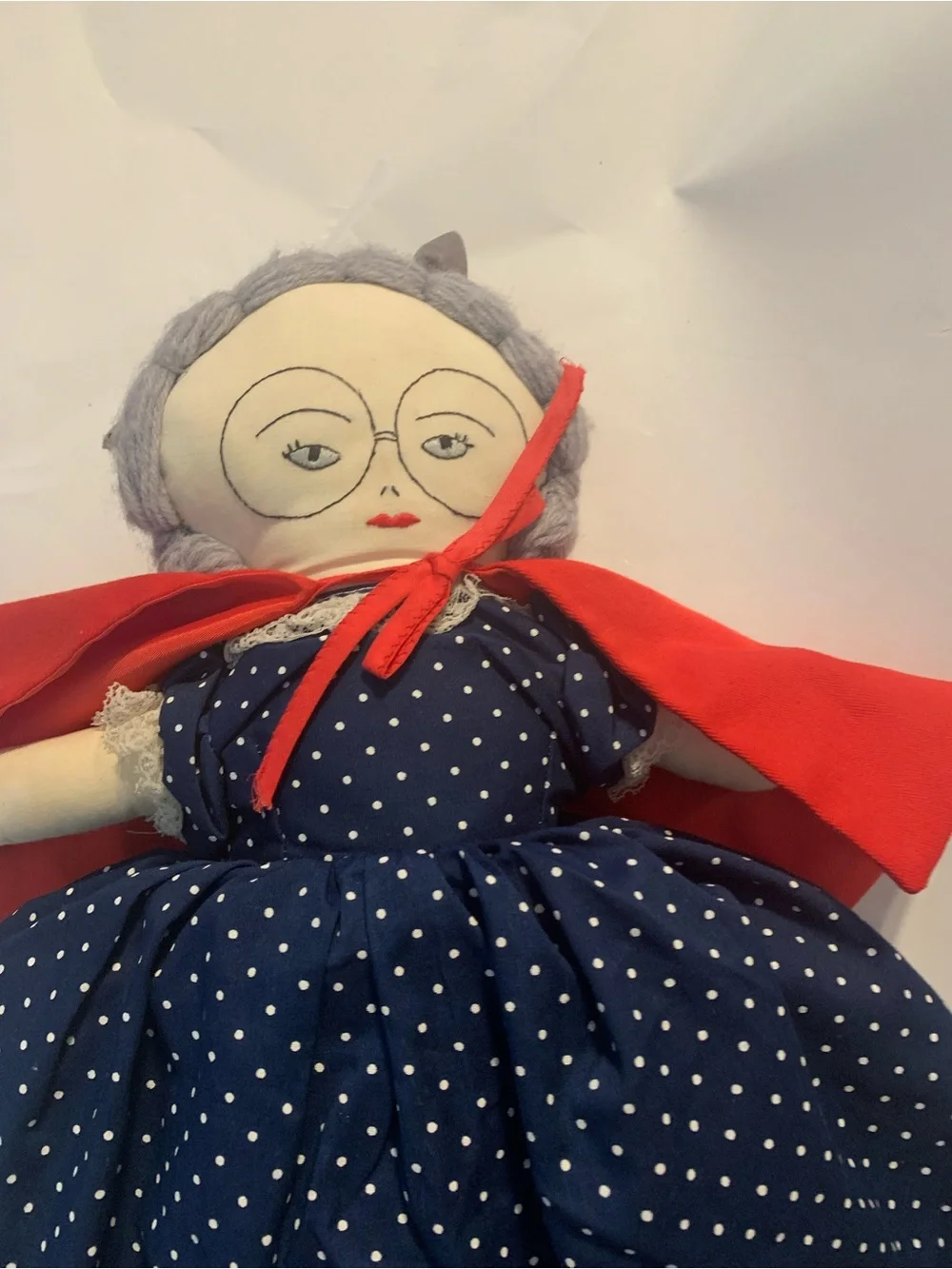 Vintage 3-n-1 Topsy Turvy Flip Doll Red Riding Hood Grandma Wolf Toy Reversible